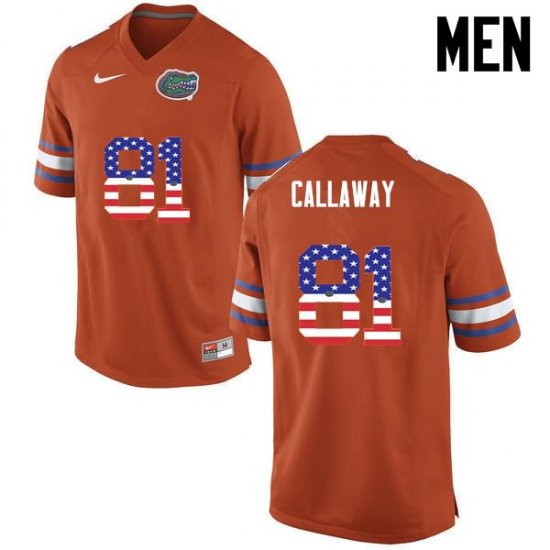 Men's Florida Gators #81 Antonio Callaway NCAA Nike Orange USA Flag Fashion Authentic Stitched College Football Jersey QRQ7262YN